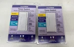 2PK Lutron Timer Switch White Single Pole Or Multi Location MA-T51MNH-WH. Fixed Price $54.99.