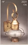 Northeast Lantern 19" Outdoor Onion Wall Sconce Antique Brass 2531MEDCLR. Fixed Price $424.99.