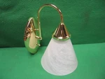 Nulco Lighting 8151-02 Alpine Brass White Bath Wall Sconce Lamp Fixture. Fixed Price $89.95.