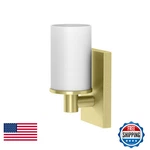 Gatco 1702 Modern Farmhouse Single Sconce Brushed Brass/wall Mounted 1-LIGHT. Fixed Price $81.25.