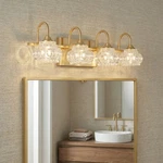 23'' Vanity 4 Lights Gold With Crystal Shade Bathroom Mirror Wall Fixture. Fixed Price $98.99.