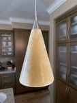Amber Stone Onyx Cone Pendant - Tech Lighting Compatible 12V Halogen New. Fixed Price $214.00.