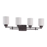 Sunset Lighting F3154-64 Ledbury 4-LIGHT Vanity, Opal Etched Glass Dimmable With. Fixed Price $49.99.