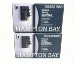 2PK Hampton Bay Regan 4.5 In. 1-LIGHT Matte Black Vanity Clear Glass. Fixed Price $42.95.