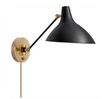 Charlton Modern Wall Sconce Black & Brass Adjustable Arm (single Fixture). Fixed Price $475.00.