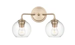 Millennium 2-LIGHT Bathroom Vanity In Modern Gold. Fixed Price $133.90.
