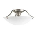 Kichler Semi Flush 3LT, Brushed Nickel, White Etched - 3627NI. Fixed Price $224.97.