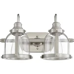 Quorum Light Banded Dome Vanity, Satin Nickel 586-2-65. Fixed Price $201.60.