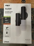 Feit Electric WSR6/827/BK/2 Matte Black Led Wall Sconce Set, Battery-powered (2. Fixed Price $40.00.