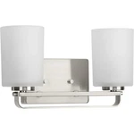 Progress Lighting League Collection 2-LIGHT Etched Glass Modern Nickel. Fixed Price $96.99.