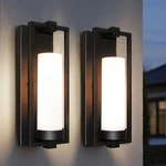 Alvime Modern Black Outdoor Wall Light Fixtures, 15 Inch 2 Pack .... Fixed Price $141.24.