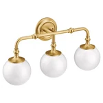 Moen YB0563BG Brushed Gold Three Globe Bath Light. Fixed Price $425.90.