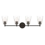 Designers Fountain Ingo Light Vanity, Black/clear Blown Ripple D230M-4B-MB. Fixed Price $49.99.