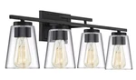 Savoy House Lighting Calhoun 4-LAMP 32" Bathroom Vanity Black 8-1020-4-BK. Fixed Price $79.00.