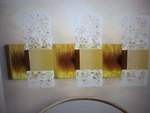 Kaisite 21.3 In. 3-LIGHT Brushed Gold Led Bathroom Vanity W Crystal Shade. Fixed Price $89.96.