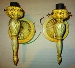 Vintage Pair 1960S Miami Philip Carey Torch Entryway Wall Light Sconces. Fixed Price $34.99.