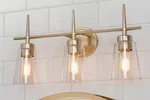 Farmhouse Gold Bathroom Vanity Light, Dule 3-LIGHT Modern Brass Bar. Fixed Price $59.99.