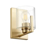 Quorum Light Wall Mount, Aged Brass/clear Seeded 5190-1-80. Fixed Price $84.80.
