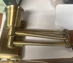 Brass Swing Arm Wall Mount Sconce Light Reading Lamp Portable Luminaire Corded. Fixed Price $34.99.