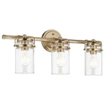 3 Light Vanity Approved For Damp Locations - With Vintage Industrial. Fixed Price $155.95.
