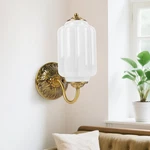 Pandaluna Vintage Wall Sconce, White Milk Glass Light Fixture, 5.5IN Art Deco.... Fixed Price $163.95.