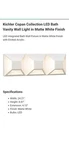Elan Light Copan Collection, Bath Vanity Led. Kichler Company.. Fixed Price $275.00.