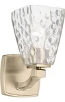 Kichler Marant 5" 1LIGHT Wall Sconce With Clear Water Glass In Champagne Bron.... Fixed Price $99.00.