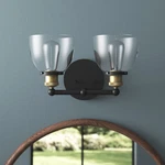 New Bryson 92602-VB 15" 2-LIGHT Vintage Bronze Vanity With Clear Glass. Fixed Price $44.99.