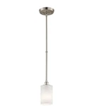 Kitchler Joelson 1 Light Led Brushed Nickel Mini Pendant Opal Glass Shade. Fixed Price $73.99.