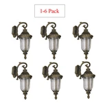 Multi-pack Outdoor Cast Aluminum Lighting Fixture Lantern Wall Sconce Black Gold. Fixed Price $17.99.