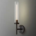Yuyi 19 In. 1-LIGHT Black Wall Sconce, Modern With Glass Tube. Fixed Price $51.99.