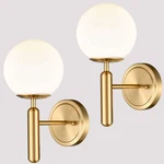 Mid-century Modern Golden Globe Wall Sconce Light Set Of 2. Fixed Price $181.99.