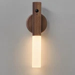 Montford Battery Operated Wall Sconces, Black Walnut Wood SENSOR-1PCS. Fixed Price $24.64.
