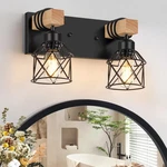 Fadimikoo 2-LIGHT Farmhouse Bathroom Vanity Fixtures, Wood Lig.... Fixed Price $43.12.
