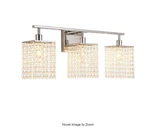 Rennnsan Aaliyah Contemporary 24 In. W Glam Chrome 3-LIGHT Square Crystal Vanity. Fixed Price $30.80.
