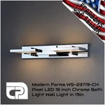 New Modern Forms WS-23719-CH Pixel Led Inch Chrome Bath Light / Wall. Fixed Price $120.00.