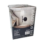 Hampton Bay Wall Sconce Ridgeway Matte Black White Fabric Shade Transitional. Fixed Price $16.16.
