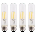 Clear 3.5W Led T10 Tubular Light Bulb - Nickel Plated E26 Medium Base 4 Pack. Fixed Price $17.99.