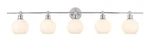 Wall Sconce Chrome Bathroom Vanity Dining Frosted Glass Light Fixture 47". Fixed Price $347.64.