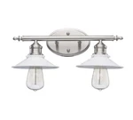 Hampton Bay HD-8002WH-BN Glenhurst 2-LIGHT Brushed Nickel And White Vanity. Fixed Price $39.99.