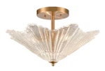 Elk Lighting 60165/4 Radiance 4-LIGHT Candelabra Semi-flush Mount Satin Brass. Fixed Price $463.57.