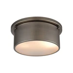 Elk Lighting 12110-2 2-LIGHT Flush Mount Ceiling Fixture Frosted Glass Open Box. Fixed Price $83.00.