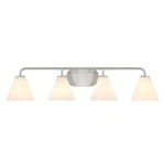 Savoy House Blair 4-LIGHT Bathroom Vanity Light, Satin Nickel 8-2988-4-SN. Fixed Price $266.00.