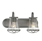 Home Decorators Collection Georgina 2-LIGHT Weathered Iron Vanity , Free Ship!. Fixed Price $27.00.