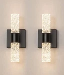 Black Sconces Wall Decor Set Of 2, Crystal Bathroom Vanity Light Fixture, Mod.... Fixed Price $136.96.