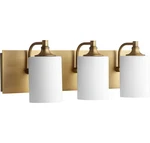 Quorum 5009-3-80 Celeste 24.5" 3-LIGHT Bath Vanity In Aged Brass. Fixed Price $212.00.
