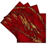 3DROSE Luxury Red Gold Gemstone Marble Glitter Metallic Faux 4 Ceramic Tile. Fixed Price $14.64.