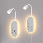 Books Lights For Reading Set Of 2, Bedside Wall Mounted With 3 .... Fixed Price $84.92.