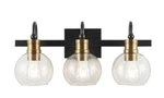 Jonathan Y Marais 21.5 In. 3-LIGHT Black/brass Gold Iron/glass Rustic Vintage. Fixed Price $51.00.
