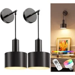Bedroom Wall Lighting - Battery Operated Sconces Set Of 2 Dimmable Remote. Fixed Price $89.99.